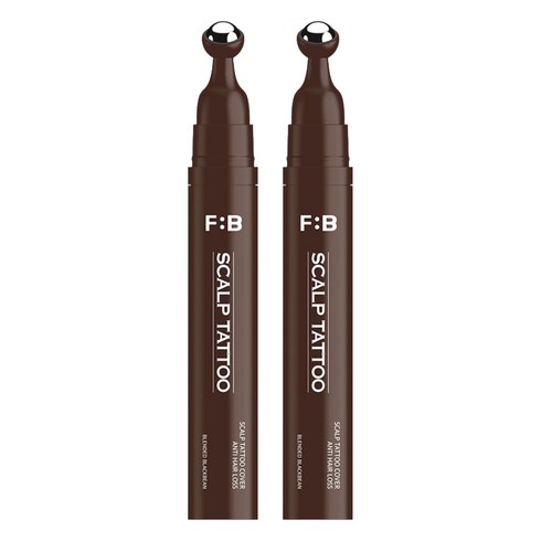 포뷰트 정수리 가르마 헤어라인 탈모 커버 두피 타투 틴트 15g, 브라운, 2개