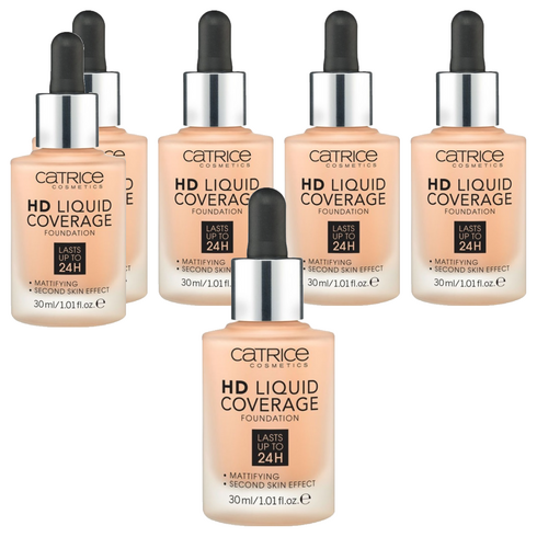 캐트리스 HD 리퀴드 커버리지 파운데이션 30ml, 030호 샌드베이지, 6개