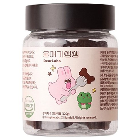 디어랩스 강아지 울애기쌩쌩 노견 눈 피부 관절 면역 장 종합영양제, 60정, 1개