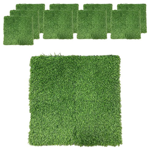 BELLINTURF 부드러운 조경용 DIY 데크 인조잔디 30cm x 30cm x 20mm, 10개