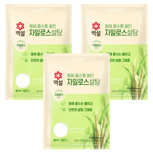 백설 자일로스 설탕, 2kg, 3개