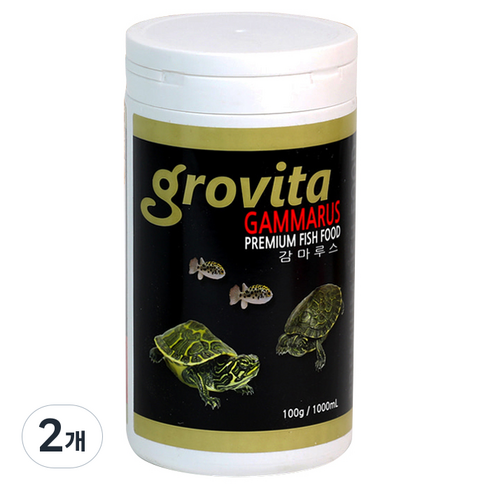 그로비타 감마루스 거북이 사료, 100g, 2개