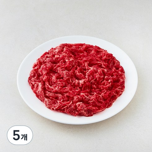 한우 1++(7)등급 불고기용 (냉장), 200g, 5개