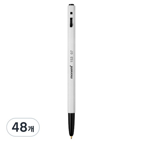 모나미 153볼펜 0.7mm, 흑색, 48개