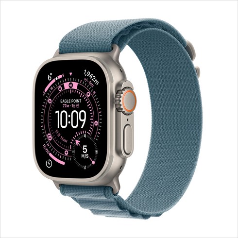 Apple 2025 애플워치 Ultra 3 알파인루프, 내추럴, 49mm, GPS+Cellular, 내추럴/라이트 블루, Medium