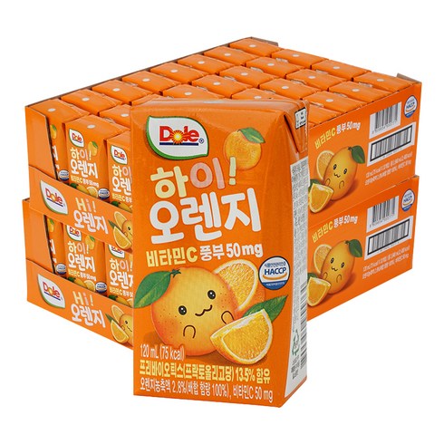 돌 하이 오렌지 주스, 120ml, 64개