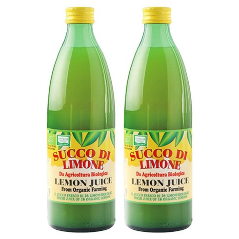 유로푸드 유기농 레몬쥬스, 500ml, 2개