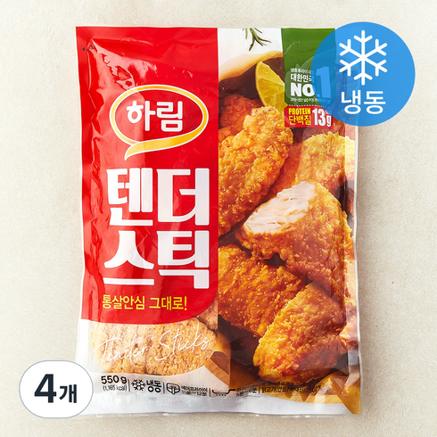하림 텐더스틱 (냉동), 550g, 4개