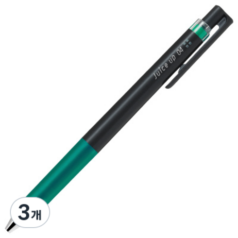 파이롯트 쥬스업 볼펜 0.4mm, 그린, 3개