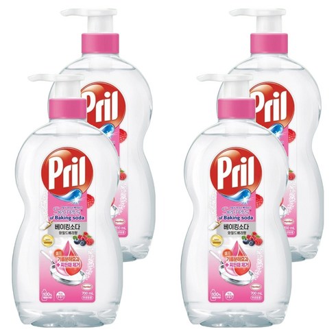 프릴 시크릿오브 베이킹소다 주방세제 와일드베리향, 700ml, 4개