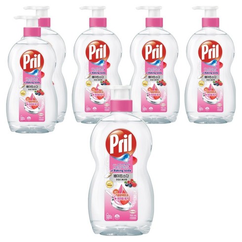 프릴 시크릿오브 베이킹소다 주방세제 와일드베리향, 700ml, 6개