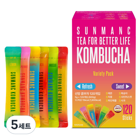 선망 콤부차 6종 세트, 5g, 120개입, 5세트