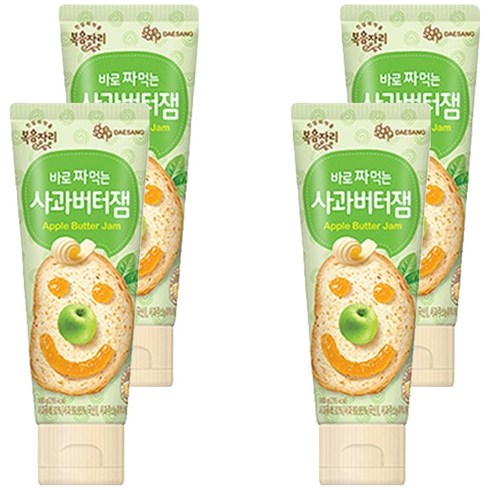 복음자리 바로 짜먹는 사과버터잼, 100g, 4개