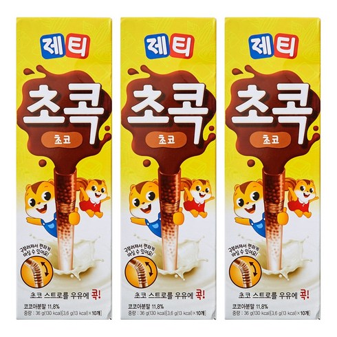 제티 초콕, 3.6g, 10개입, 3개