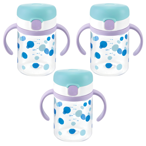 릿첼 AQ 외출용 드링킹머그, 라이트블루, 3개, 200ml