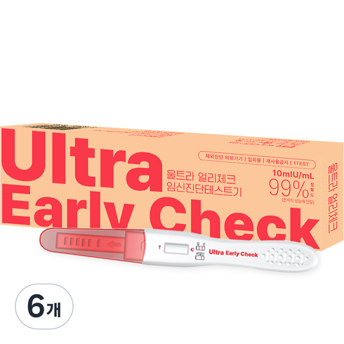 울트라 얼리 체크 임신테스트기, 1개입, 6개