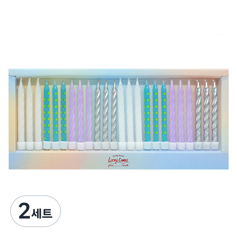 유어캔들 에브리데이 매일매일 파티 생일초 24p 세트, 머메이드, 2세트