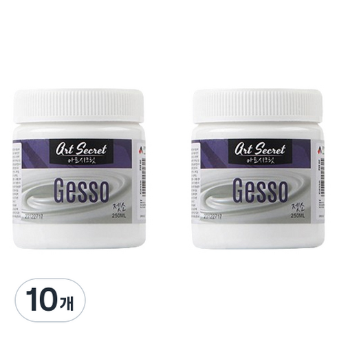 아트시크릿 캔버스 밑작업 젯소 GR636-250, 250ml, 10개