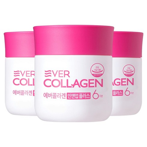 에버콜라겐 정품 인앤업 플러스 6주분, 84정, 3개