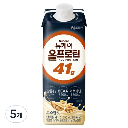 뉴케어올프로틴 고소한맛 41g, 5개, 350ml