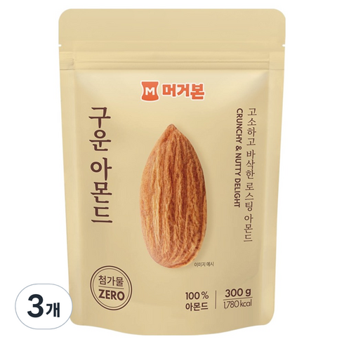 머거본 구운 아몬드, 300g, 3개