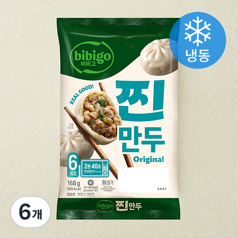 비비고 찐만두 (냉동), 168g, 6개