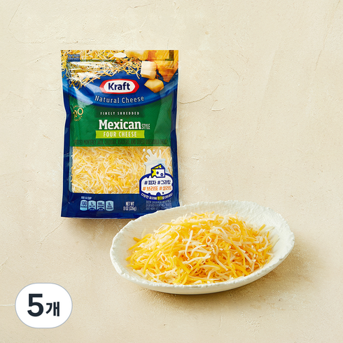 크래프트 슈레드 멕시칸 포치즈, 226g, 5개, 1개입