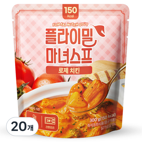 플라이밀 마녀스프 로제 치킨, 300g, 20개