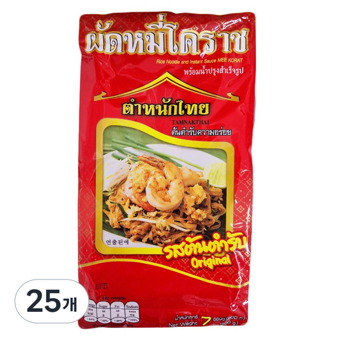 팟타이 라이스누들 앤 소스 오리지날, 200g, 25개