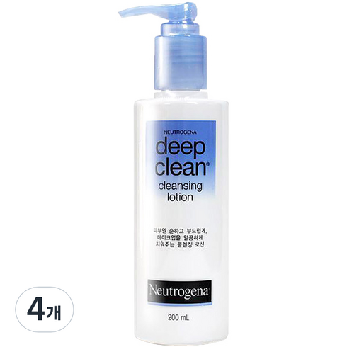 뉴트로지나 딥 클린 클렌징 로션, 200ml, 4개