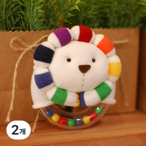 어흥사자 도너츠 딸랑이 DIY (3색실 포함), 2개