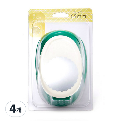 포코스 모양펀치 R-65 65mm, 034물결원, 4개