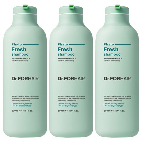 닥터포헤어 지성두피 딥 클렌징 피토프레시 샴푸 시트러스 허브향, 500ml, 3개