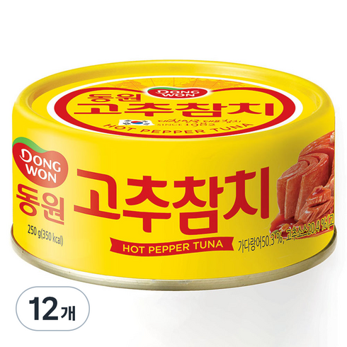 동원참치 고추 참치, 250g, 12개