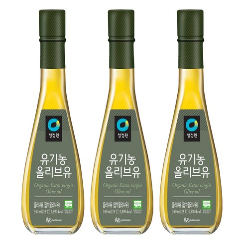 청정원 유기농 올리브유, 350ml, 3개