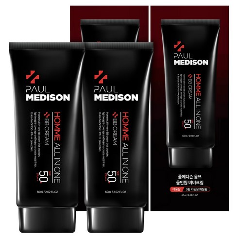 폴메디슨 옴므 올인원 비비크림 SPF 50+ PA+++ 60ml, 2개