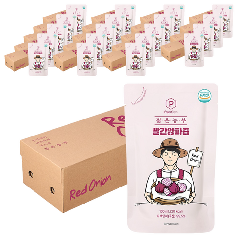푸릇담 국내산 젊은농부 빨간양파즙, 3L, 20개