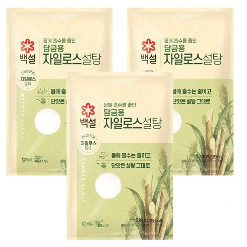 백설 자일로스 설탕, 5kg, 3개
