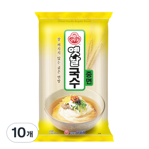 오뚜기옛날 국수 중면, 1.5kg, 10개