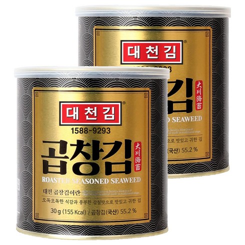대천김 곱창김 캔, 30g, 2개