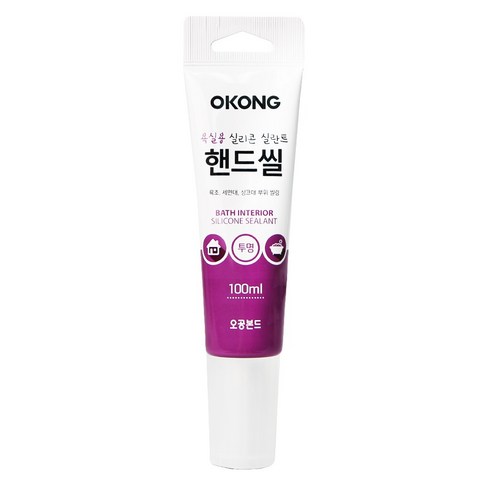 오공 욕실용 실리콘 실란트 핸드씰 투명, 1개