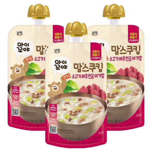 맘스쿠킹 이유식, 140g, 3개