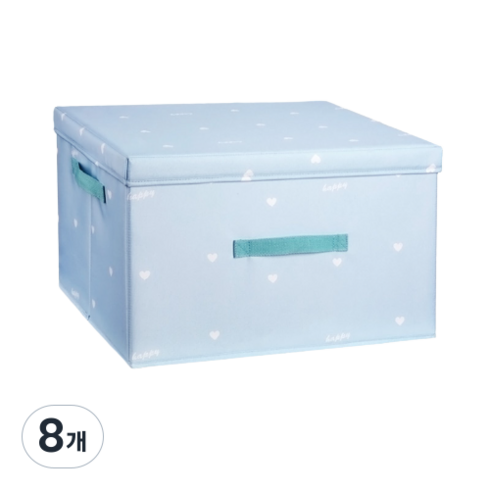 신박라이프 방수 접이식 리빙박스, 블루, 8개