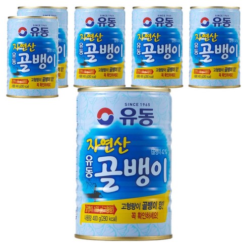 유동 자연산 골뱅이, 400g, 6개