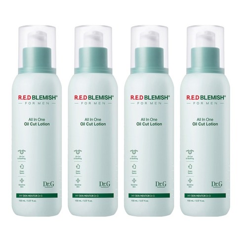 닥터지 레드 블레미쉬 포 맨 오일 컷 로션 올인원, 150ml, 4개