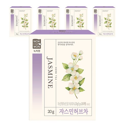 녹차원 쟈스민 허브차, 1g, 20개입, 5개