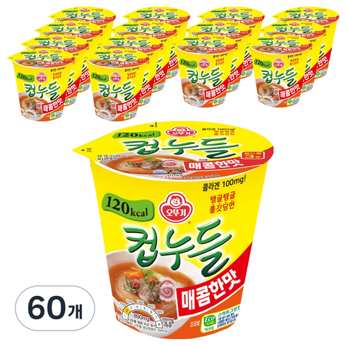 오뚜기 컵누들 매콤한맛 37.8g, 60개