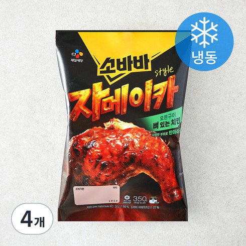 CJ제일제당 자메이카 STYLE 치킨 (냉동), 350g, 4개