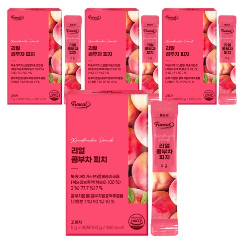 퍼니트 리얼 콤부차 피치맛 30p, 150g, 4개