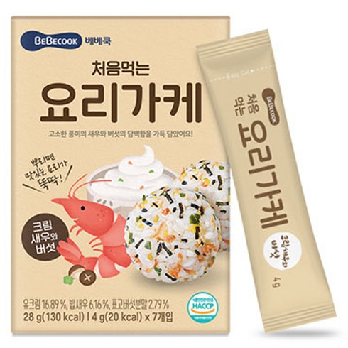 베베쿡 처음먹는 요리가케, 28g, 1개, 크림새우와버섯